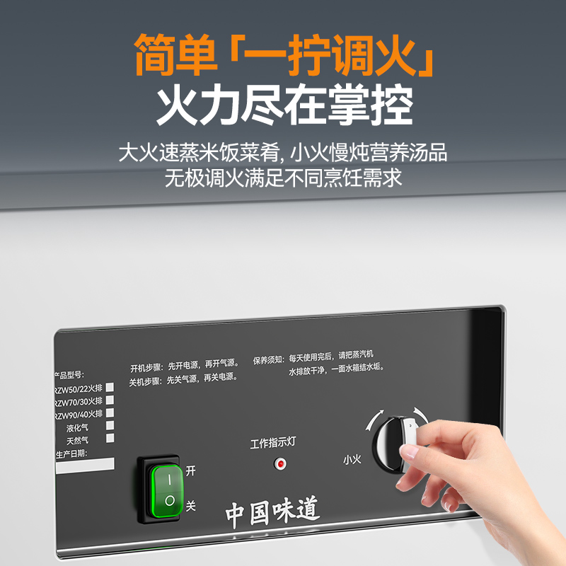 麥大廚RG系列120W燃氣工程款雙門蒸柜220V