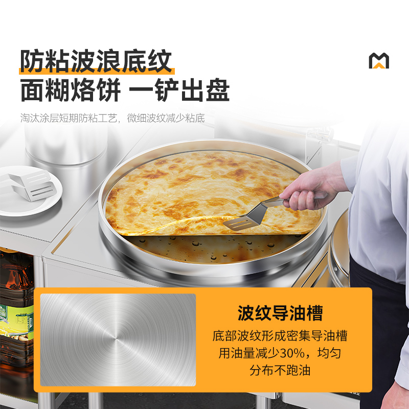 麥大廚數(shù)顯經(jīng)濟款商用電餅鐺大型食堂烙餅機(鋁鍋G3)